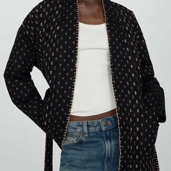 MANGO QUILTED JACKET WITH EMBROIDERED DETAILS NWT Size S - Picture 3 of 7